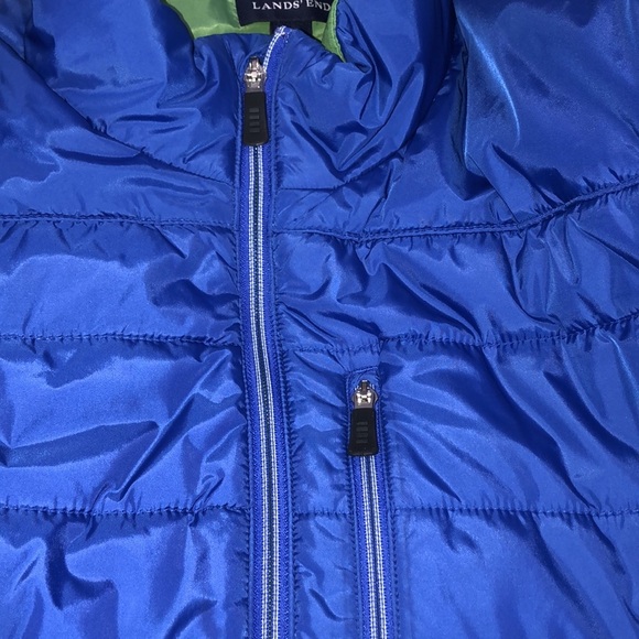 Lands End PrimaLoft size large blue puffer jacket - Picture 8 of 10
